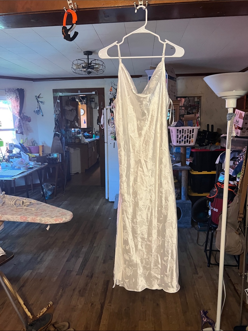 Lulu's Ivory Satin Slip Wedding Dress